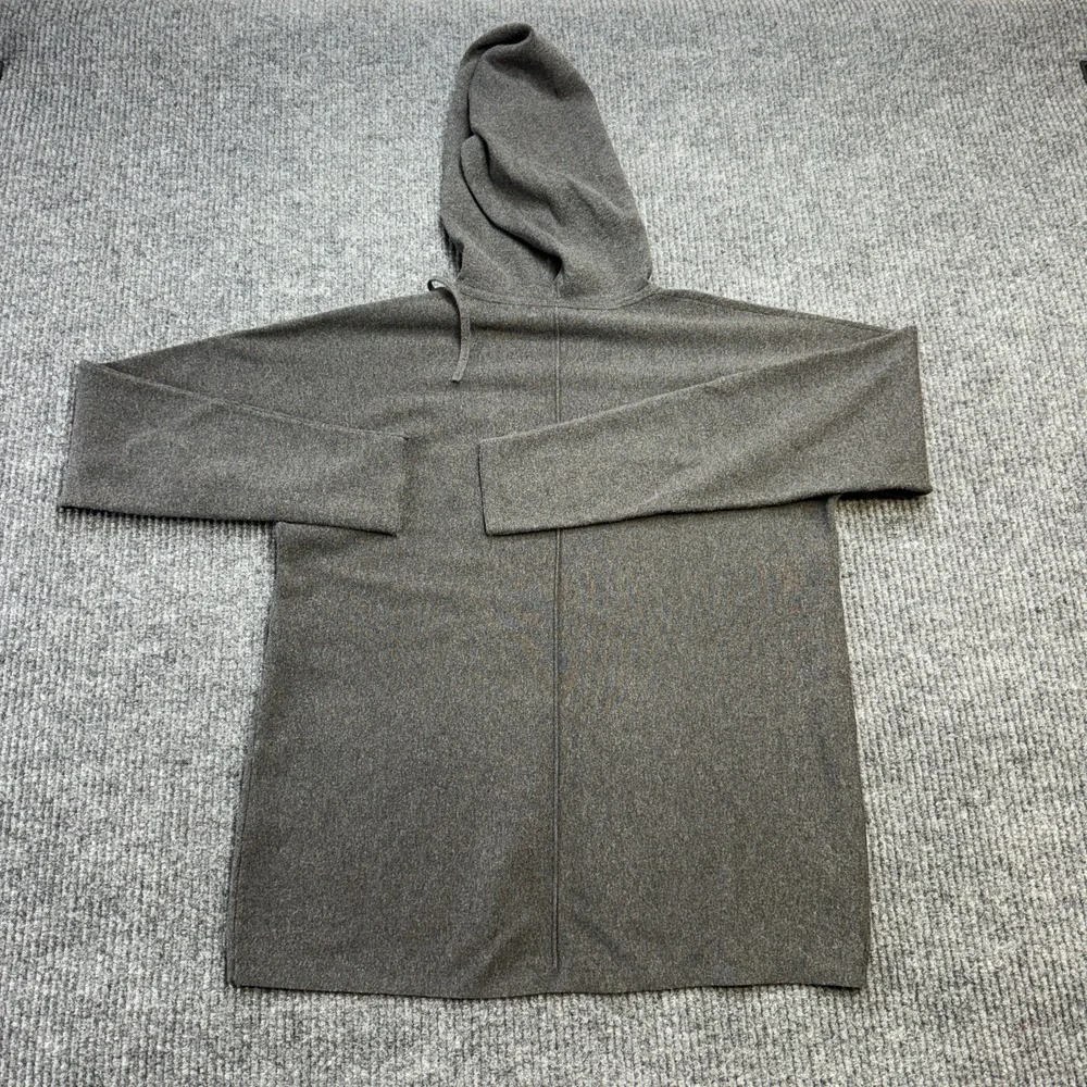 Banana Republic Sweater Womens Medium Gray Milano Hoodie Mock Knit Minimalist - Picture 7 of 9